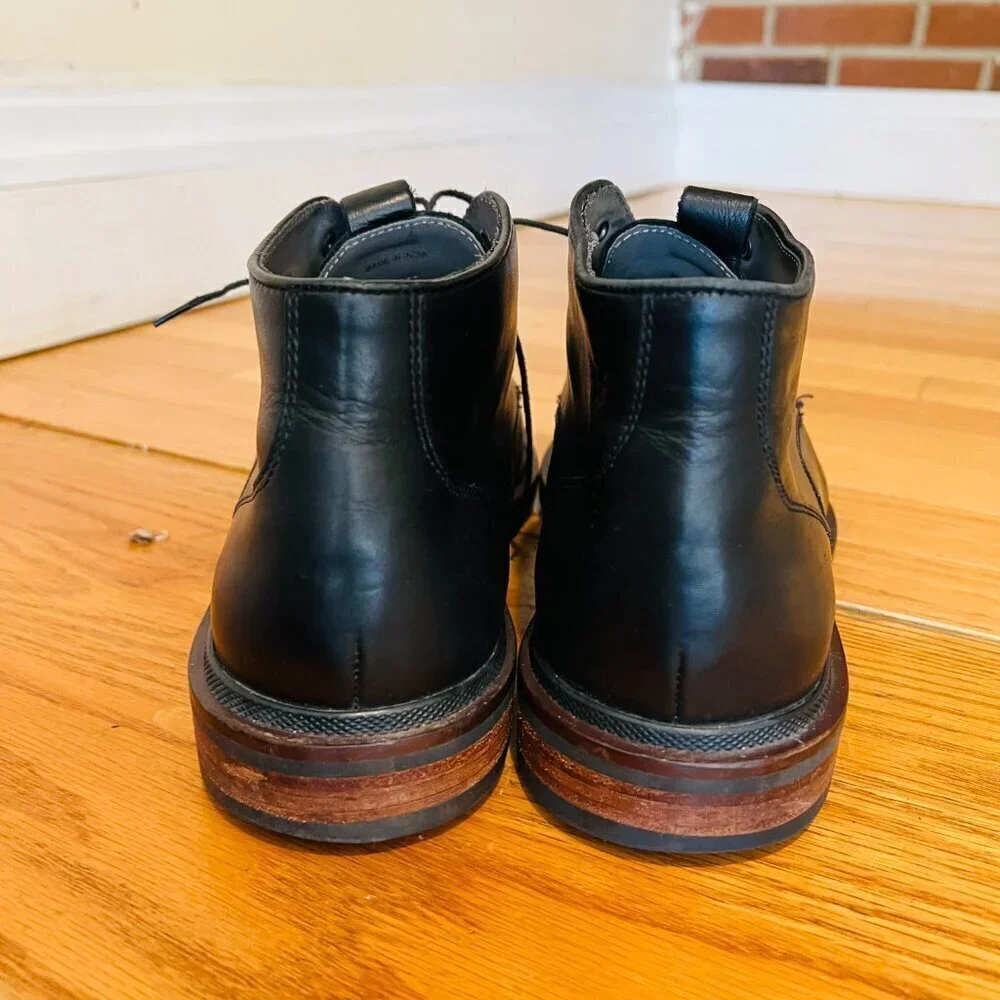COLE‎ HAAN Grand Boot Black Leather Size 10.5 M Mens Ankle Lace Up Chukka Boots
